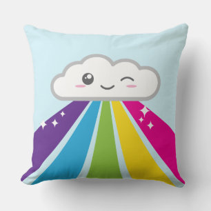 Almofada Nuvem Kawaii e Travesseiro decorativo Arco-Íris