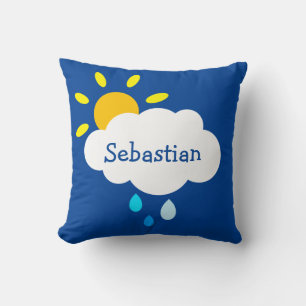 Almofada Nuvem Personalizada, Gotas de Chuva e Cushion Suns