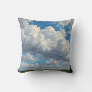 Almofada Nuvens brancas e céu azul limpo