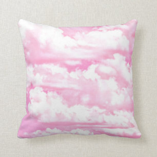 Almofada Nuvens femininos cor-de-rosa fúcsia macias