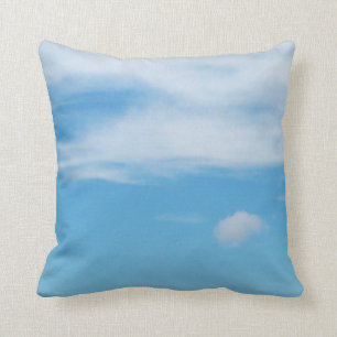Almofada Nuvens Fluffy Azul Céu Azul Praia Fotográfica