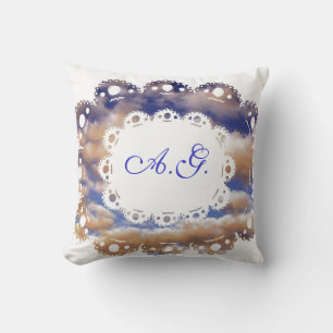 Almofada Nuvens Fluffy e Travesseiro Monogramas