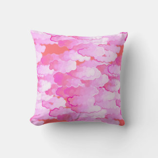 Almofada Nuvens japonesas, amanhecer, cor-de-rosa orquídeo 