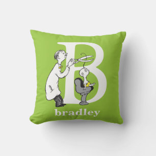 Almofada O ABC do Dr. Seuss: Letra B - Branco Adicione se