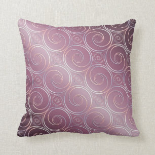 Almofada O abstrato circunda o teste padrão japonês roxo