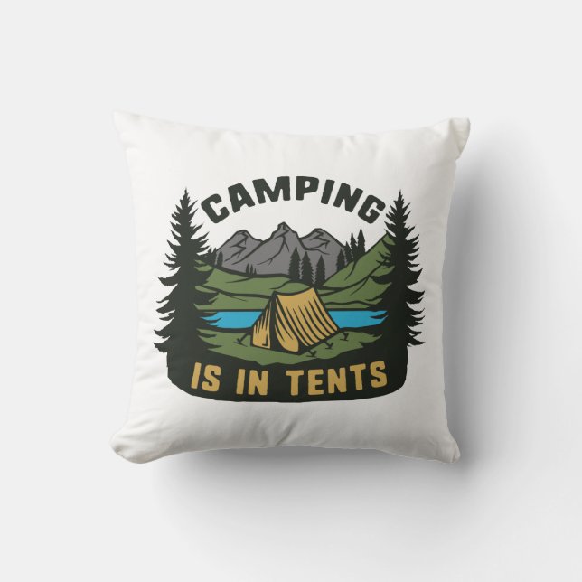 Almofada O Acampamento Está Em Tendas (Frente)