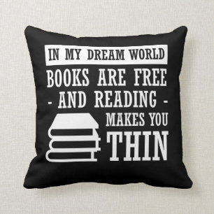 Almofada O amante de livro ideal da leitura do mundo está