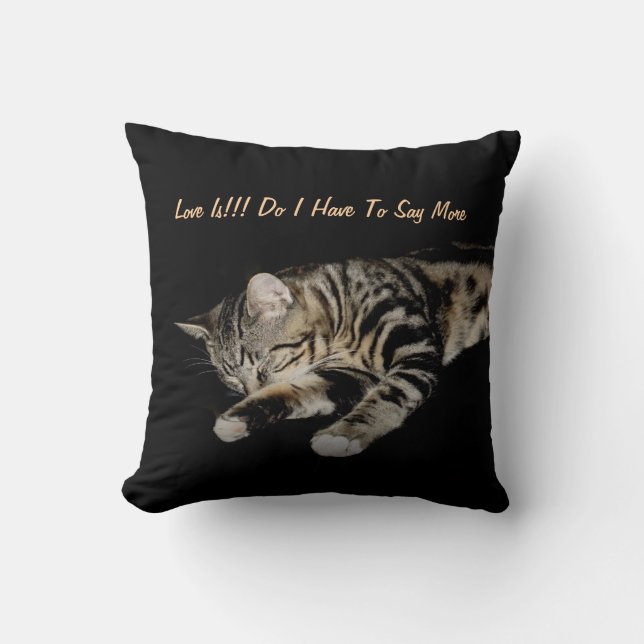 Almofada O amor é. Doce do gatinho (Frente)