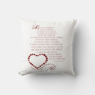 Almofada O amor é o amor paciente é tipo 1 Corinthians 13