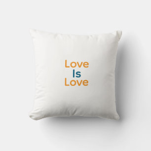 Almofada O amor é o gay do orgulho cor azul laranja do LGBT
