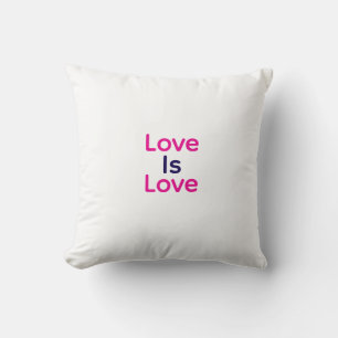 Almofada O amor é o gay do orgulho cor-de-rosa e roxo LGBTQ