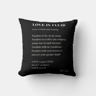 Almofada O amor é poesia em prosa fluida
