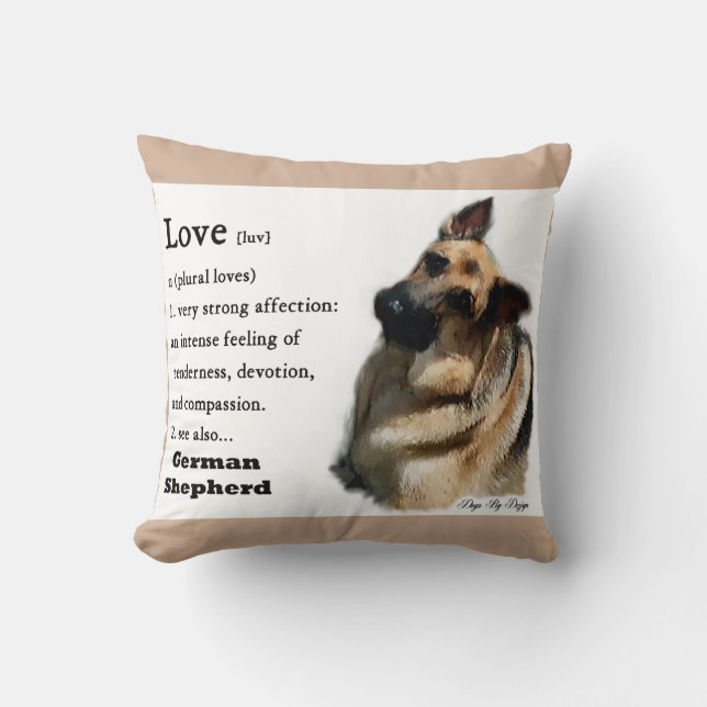 Almofada O Amor É Presente De German shepherd (Frente)
