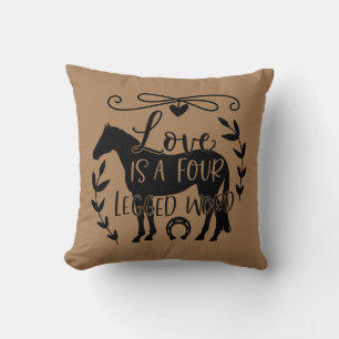 Almofada O Amor É Um Cavalo De Palavras De Quatro Pernas