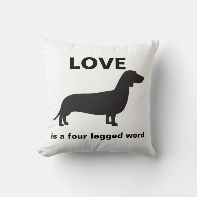 Almofada o amor é um Travesseiro de quatro pernas (Frente)
