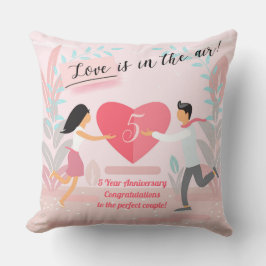 Almofada "O amor está no ar!" Aniversário de Casal apaixona
