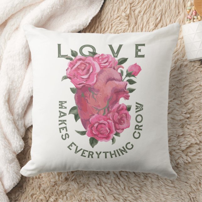Almofada O amor faz tudo crescer (Cobertor)