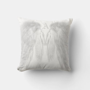 Almofada O ANJO VOA o monograma feito sob encomenda branco