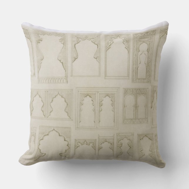 Almofada O arco islâmico e de Moorish projeta para os (Frente)