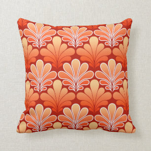 Almofada O art deco Shell modela, tanjerina
