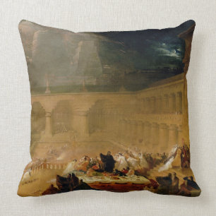 Almofada O banquete do Belshazzar (óleo em canvas)