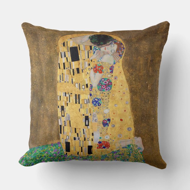Almofada O Beijo de Gustav Klimt (Frente)