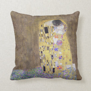 Almofada O beijo pelo americano MoJo de Gustavo Klimt v2