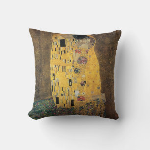 Almofada O beijo, reprodução, pintura de Gustavo Klimt,