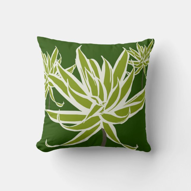 Almofada O branco verde deixa a Decor#13b o travesseiro (Frente)