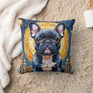 Almofada O Buldogue Francês Pastel Manchou Vidro Noite
