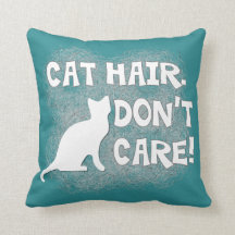 O cabelo do gato, não se importa! Travesseiro