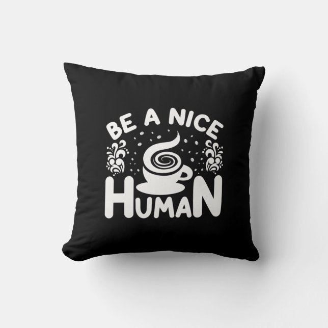 Almofada O Café Arte É Um Bom Humano (Frente)