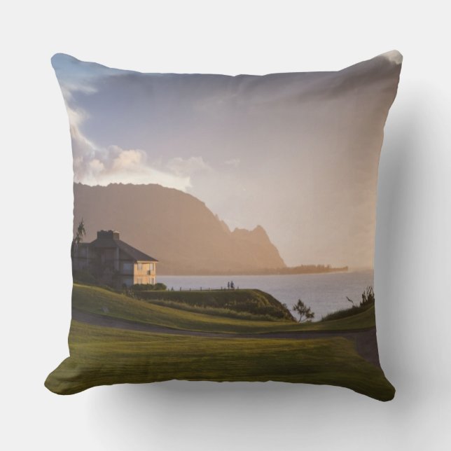 Almofada O campo de golfe Makai em Princeville (Frente)