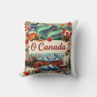 Almofada O Canada Collage – Vintage Patriotic T-Shirt