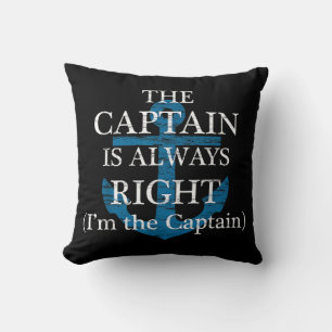 Almofada O Capitão está sempre certo e eu sou o Capitão F