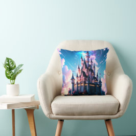 Almofada O Castelo de Magia Fairytale Feliz Nunca Depois