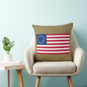 Almofada O Círculo de Estrelas, Bandeira Americana por Bets