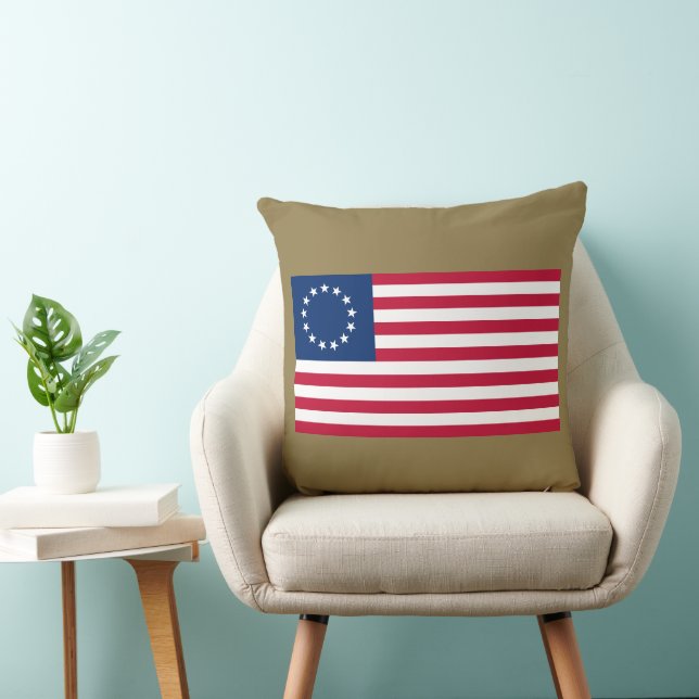 Almofada O Círculo de Estrelas, Bandeira Americana por Bets (Cadeira)