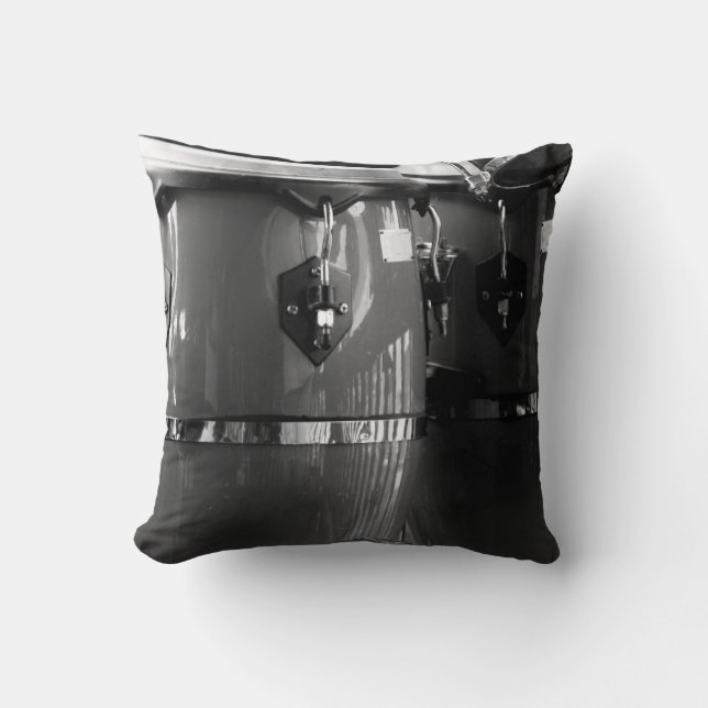 Almofada O conga preto e branco rufa a foto (Frente)