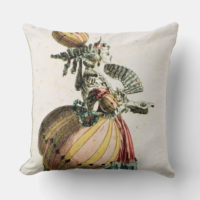 Almofada O Coquette do vôo, c.1784 (gravura da cor) (Frente)
