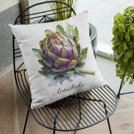Almofada O Coração do Jardim: Artichoke em Aquarela