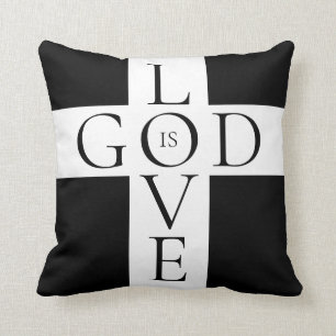Almofada O deus é cristão das citações do amor preto e