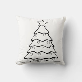 Almofada O divertimento colore-me árvore de Natal esperto