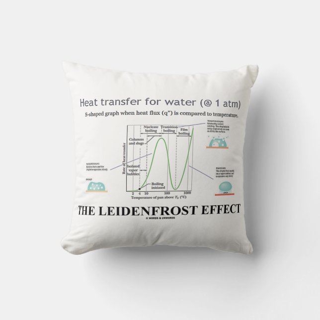 Almofada O Efeito Leidenfrost Química Água (Frente)