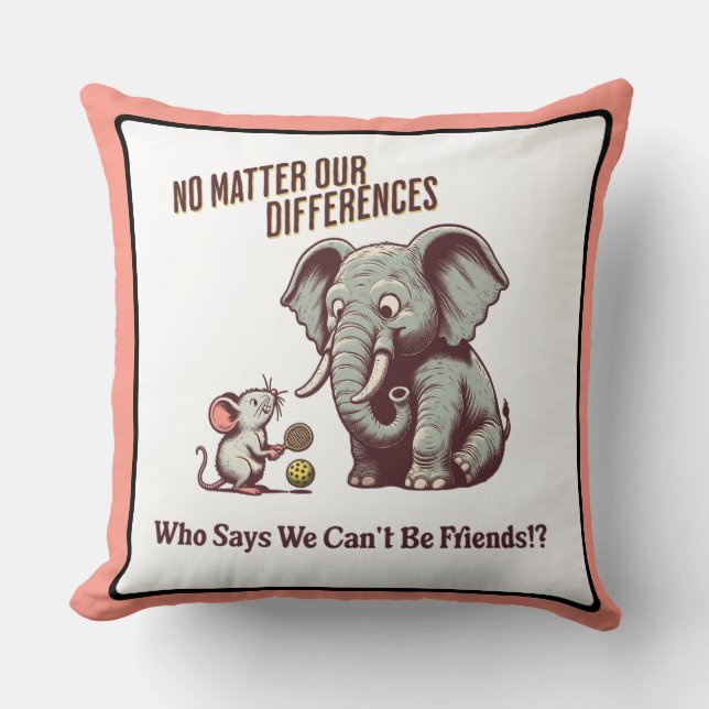 Almofada O Elefante e o Rato Amigáveis (Frente)
