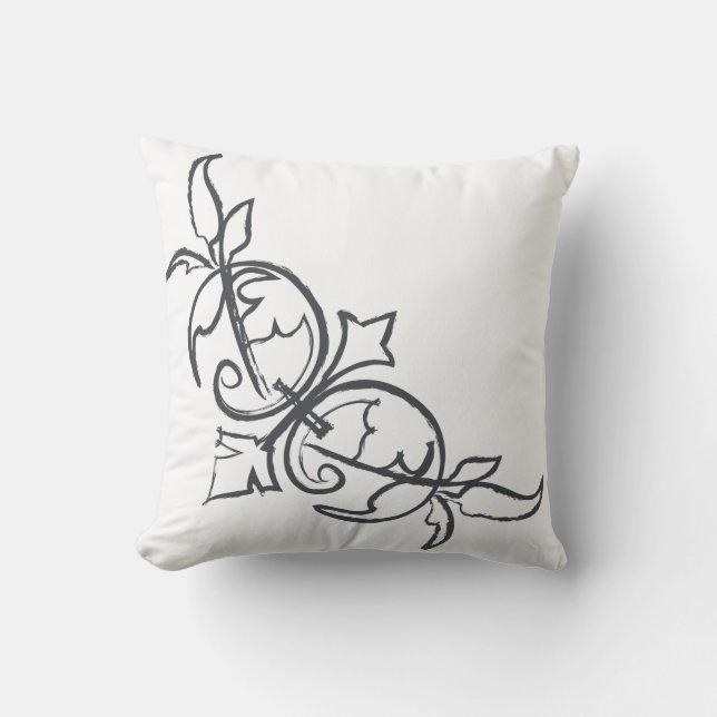 Almofada O emblema original branco preto 16x16 refrigera o (Frente)