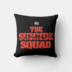 Almofada O Esquadrão Suicida Logotipo vermelho e preto