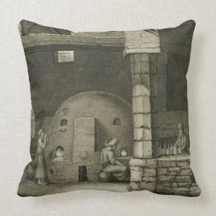 Almofada O fabricante da garrafa de vidro, das artes do