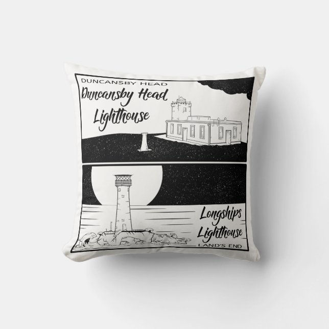 Almofada O fim da terra John o'cultiva os faróis (Frente)
