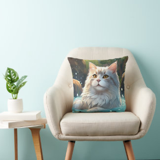 Almofada O Gato Aproveitando um Primavera Quente : Travesse